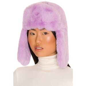 ADRIENNE LANDAU PURPLE TRAPPER HAT NEW WITH TAGS REVOLVE